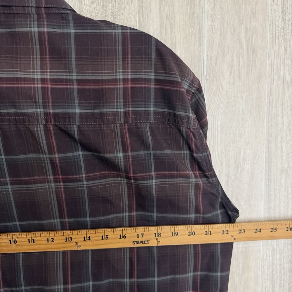 Kuhl Shirt Mens Large Plaid Brown Eluxur Button Up Short Sleeve Outdoor Hiking - Picture 13 of 13